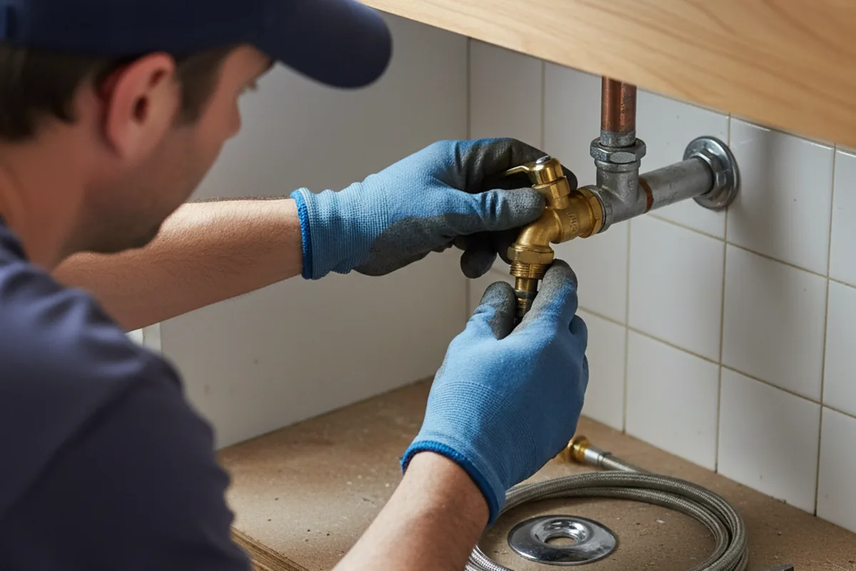 Shutoff valve and fitting work during Faucet and Fixture Repair in Cooperstown